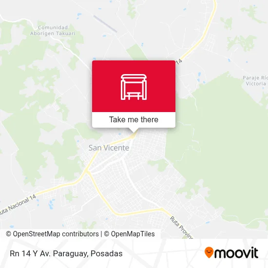 Mapa de Rn 14 Y Av. Paraguay