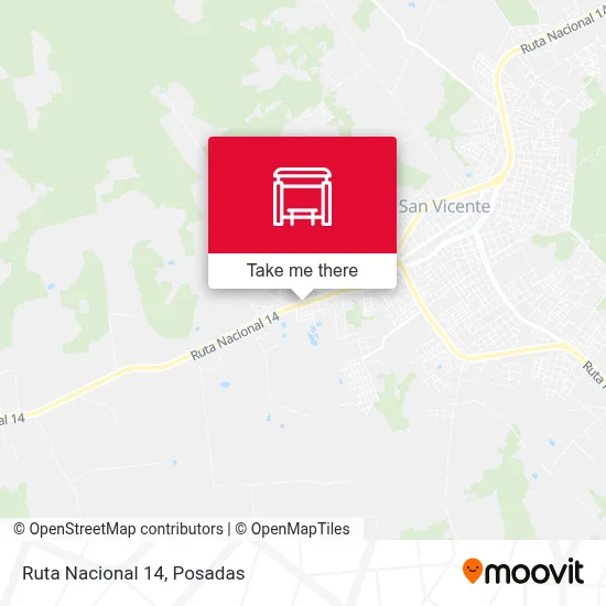 Mapa de Ruta Nacional 14