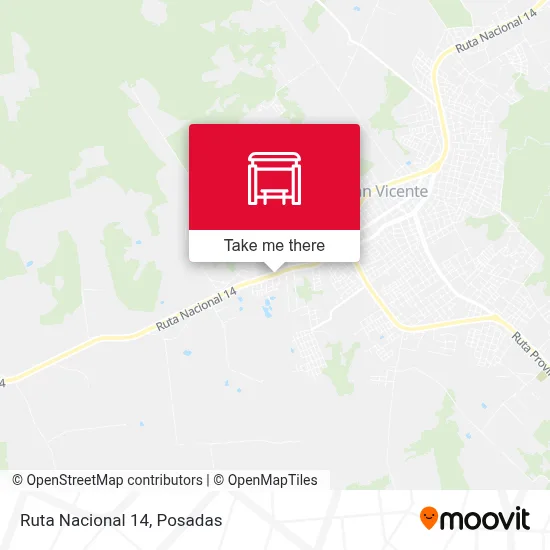 Mapa de Ruta Nacional 14