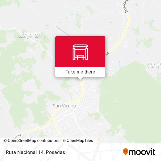 Mapa de Ruta Nacional 14