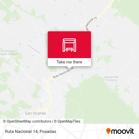Mapa de Ruta Nacional 14