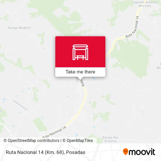 Mapa de Ruta Nacional 14 (Km. 68)