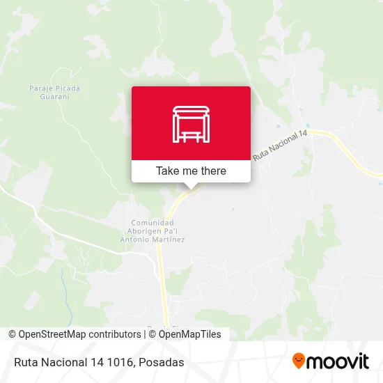 Mapa de Ruta Nacional 14 1016