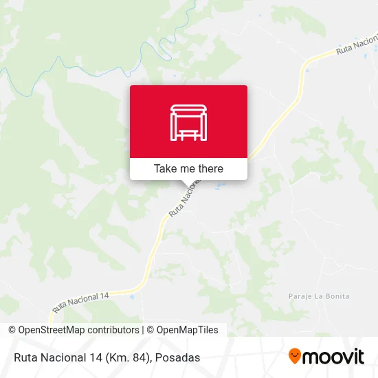Mapa de Ruta Nacional 14 (Km. 84)