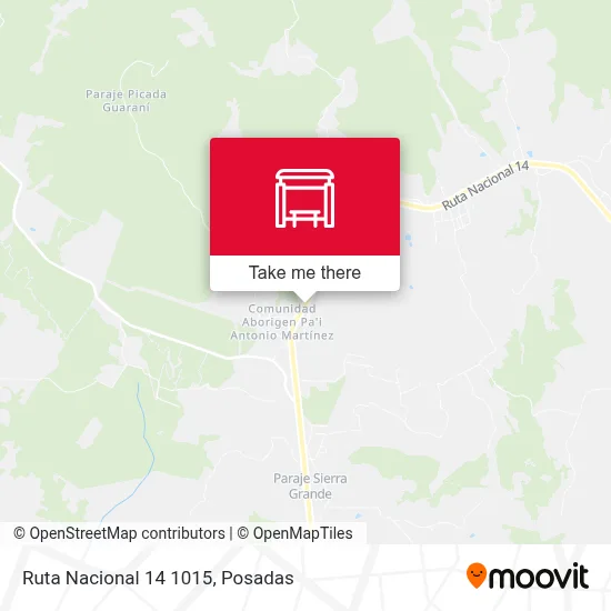 Mapa de Ruta Nacional 14 1015