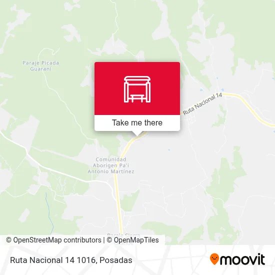 Mapa de Ruta Nacional 14 1016