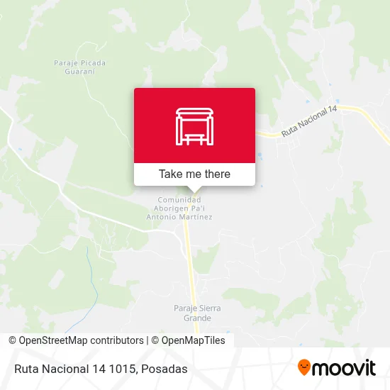 Mapa de Ruta Nacional 14 1015
