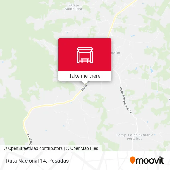 Mapa de Ruta Nacional 14