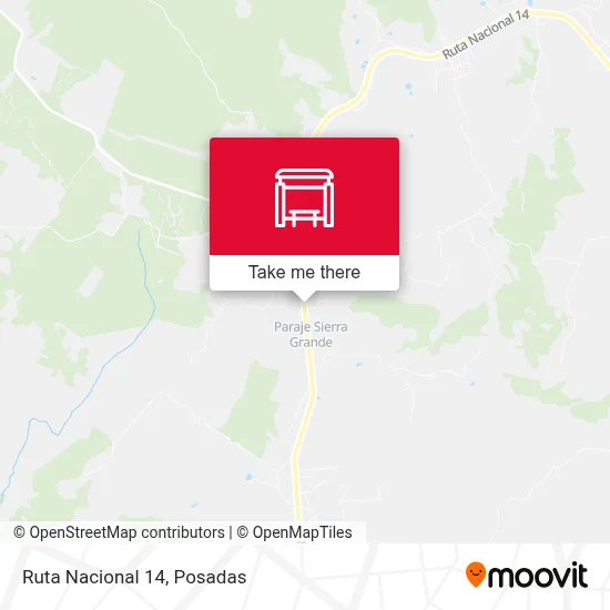 Mapa de Ruta Nacional 14