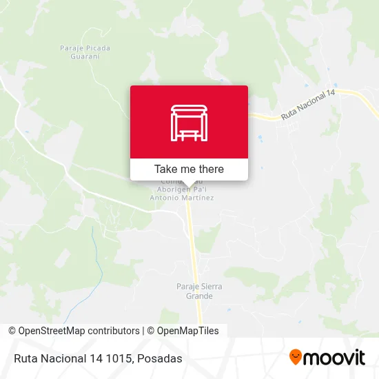 Mapa de Ruta Nacional 14 1015
