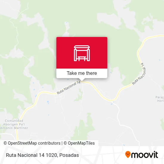 Mapa de Ruta Nacional 14 1020