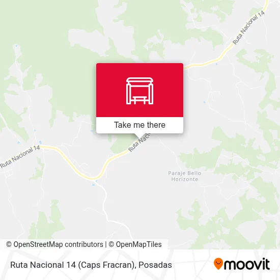 Mapa de Ruta Nacional 14 (Caps Fracran)