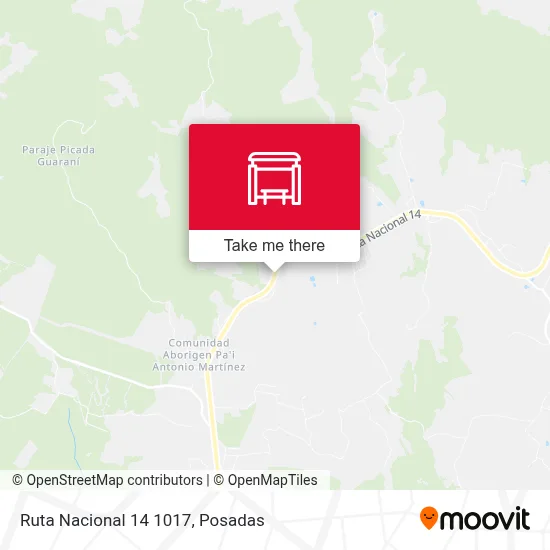 Mapa de Ruta Nacional 14 1017
