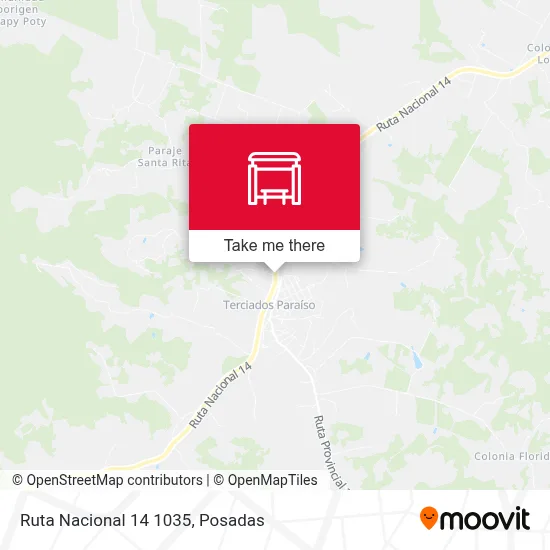 Mapa de Ruta Nacional 14 1035