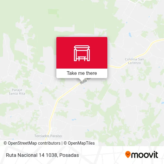Ruta Nacional 14 1038 map