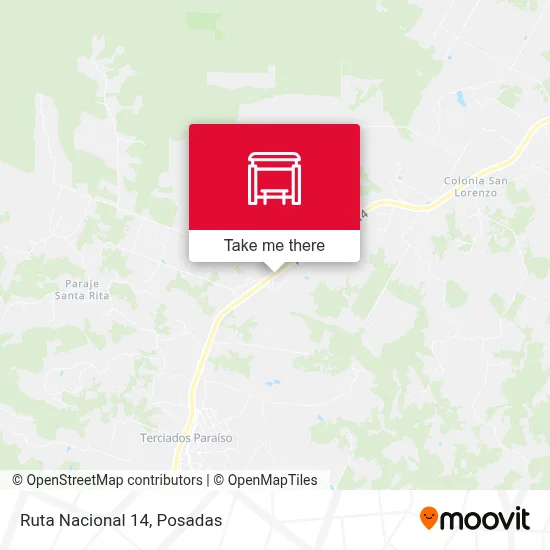 Mapa de Ruta Nacional 14