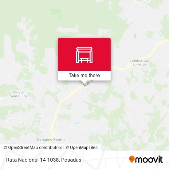 Mapa de Ruta Nacional 14 1038