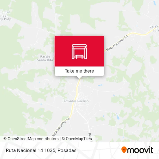 Mapa de Ruta Nacional 14 1035