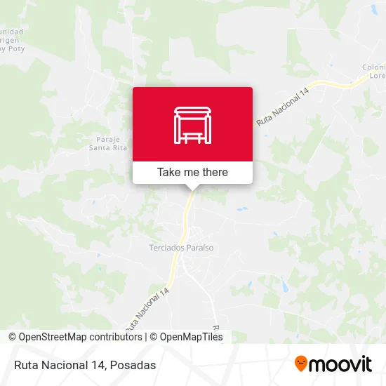 Mapa de Ruta Nacional 14