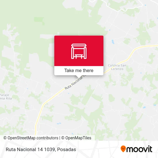 Mapa de Ruta Nacional 14 1039