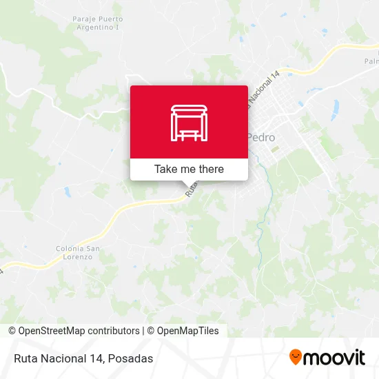 Mapa de Ruta Nacional 14