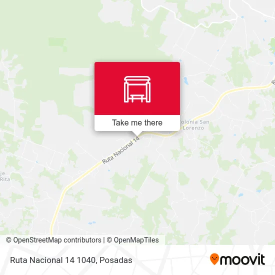 Mapa de Ruta Nacional 14 1040