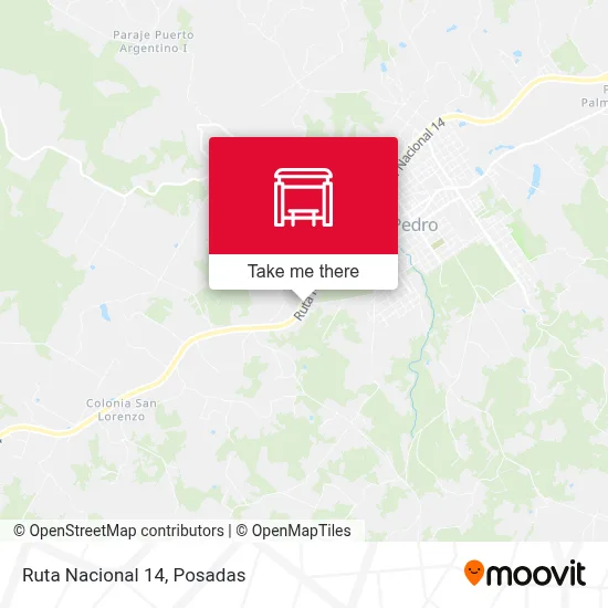 Mapa de Ruta Nacional 14