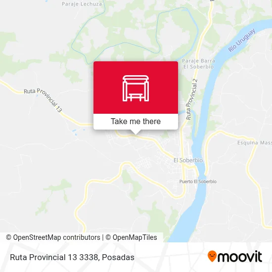 Mapa de Ruta Provincial 13 3338