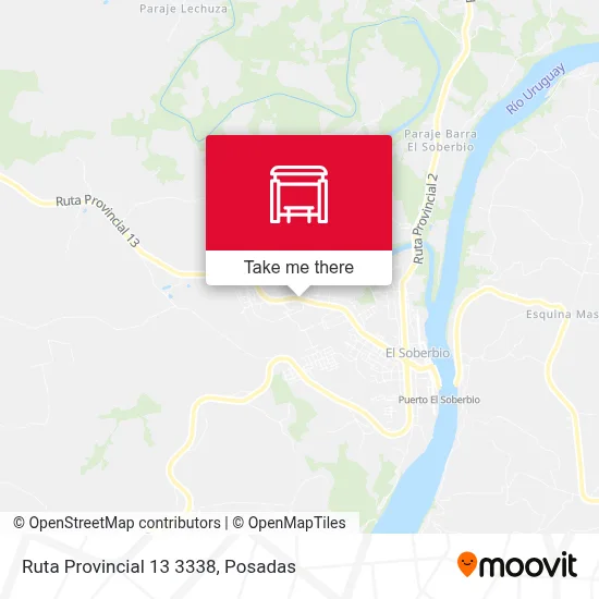 Mapa de Ruta Provincial 13 3338