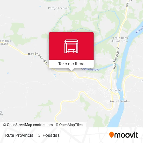 Mapa de Ruta Provincial 13