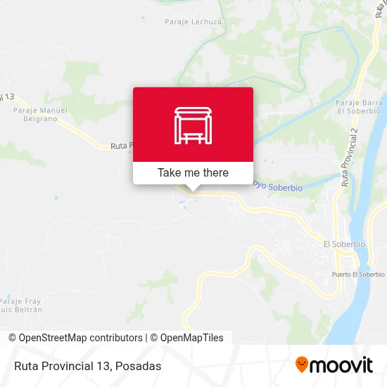 Mapa de Ruta Provincial 13