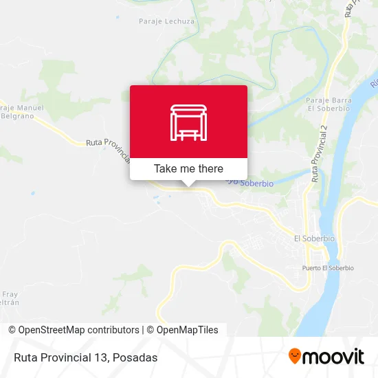 Mapa de Ruta Provincial 13