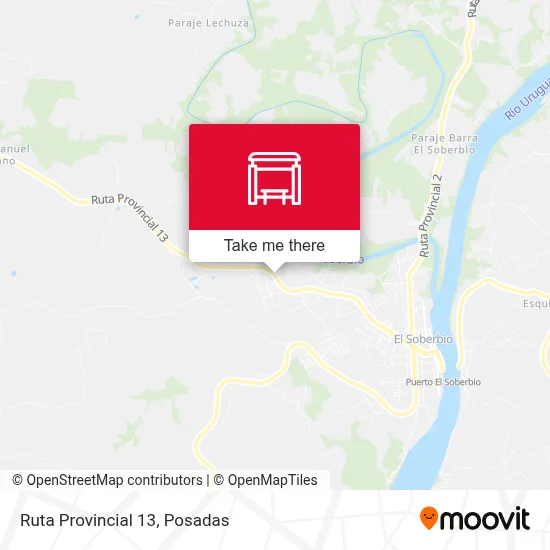 Mapa de Ruta Provincial 13