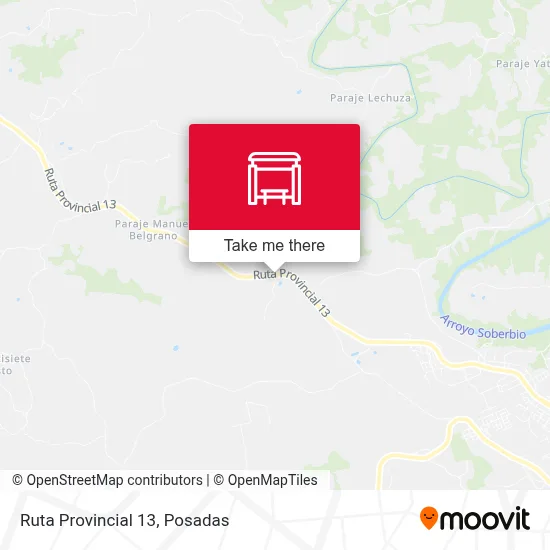 Mapa de Ruta Provincial 13