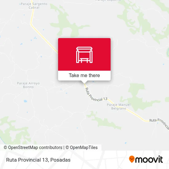Mapa de Ruta Provincial 13