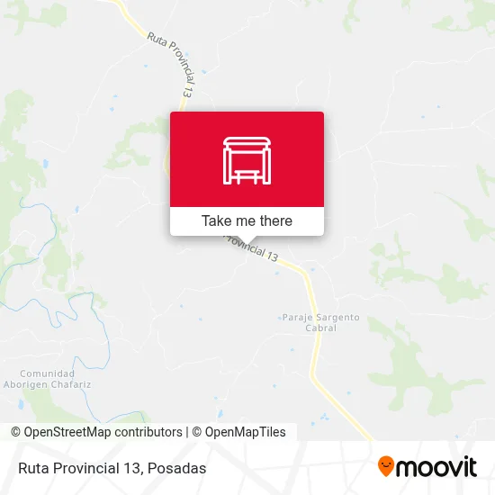 Mapa de Ruta Provincial 13