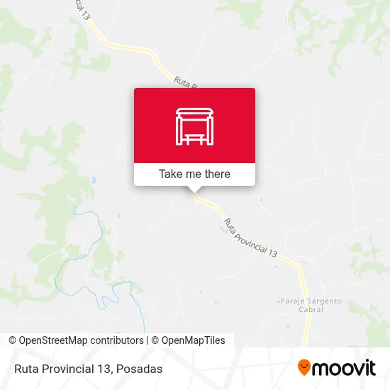 Mapa de Ruta Provincial 13