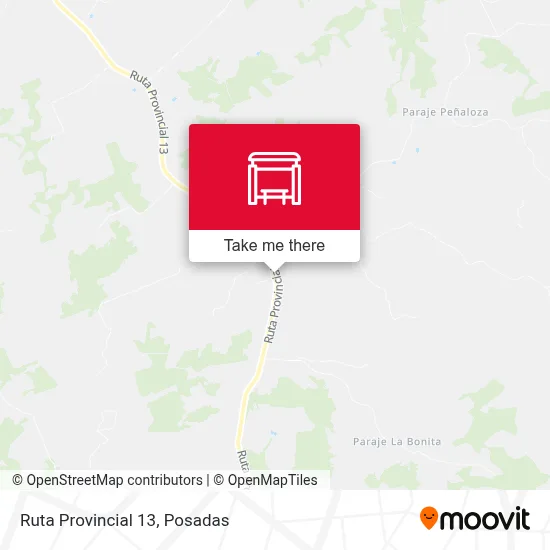 Mapa de Ruta Provincial 13