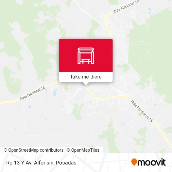 Mapa de Rp 13 Y Av. Alfonsin