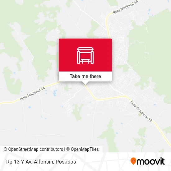 Mapa de Rp 13 Y Av. Alfonsin