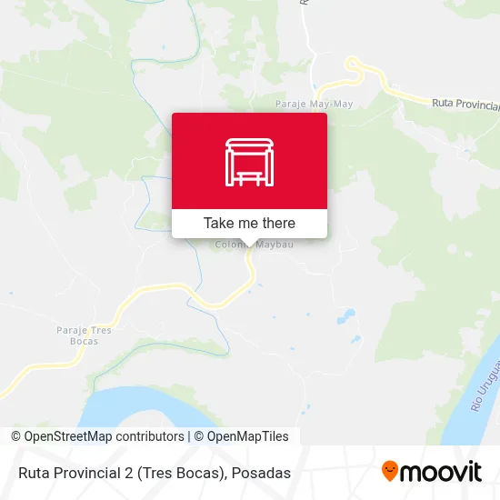 Mapa de Ruta Provincial 2 (Tres Bocas)