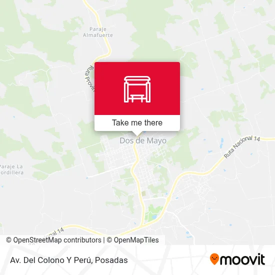 Av. Del Colono Y Perú map