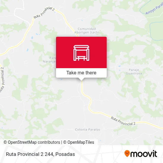 Mapa de Ruta Provincial 2 244