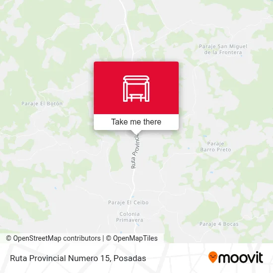 Mapa de Ruta Provincial Numero 15