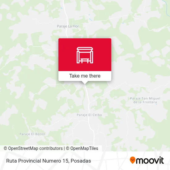 Mapa de Ruta Provincial Numero 15