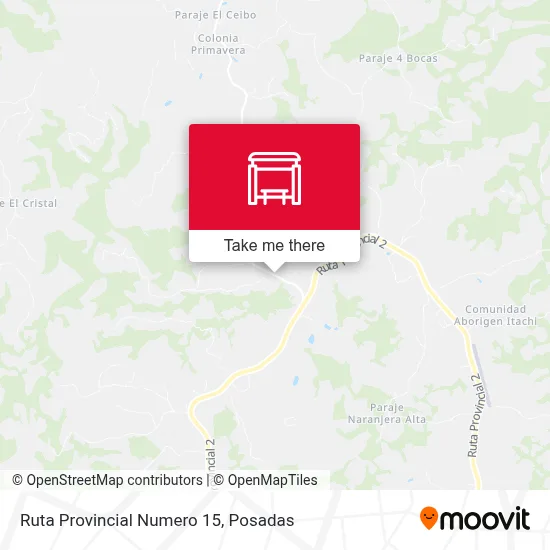 Mapa de Ruta Provincial Numero 15