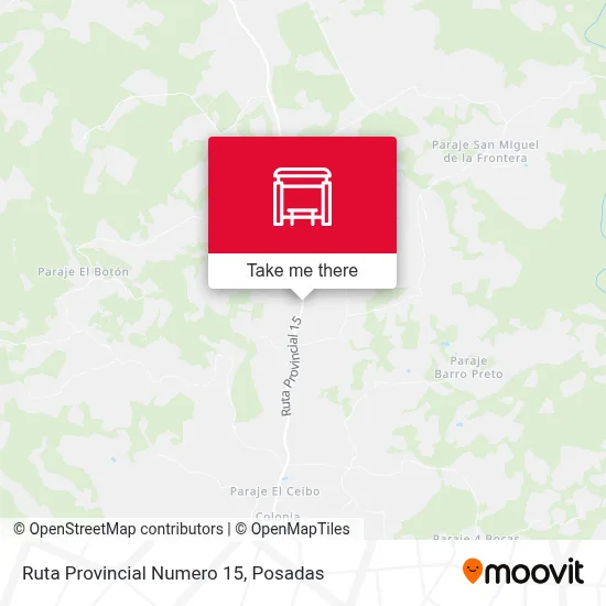 Mapa de Ruta Provincial Numero 15