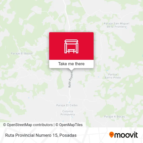 Mapa de Ruta Provincial Numero 15