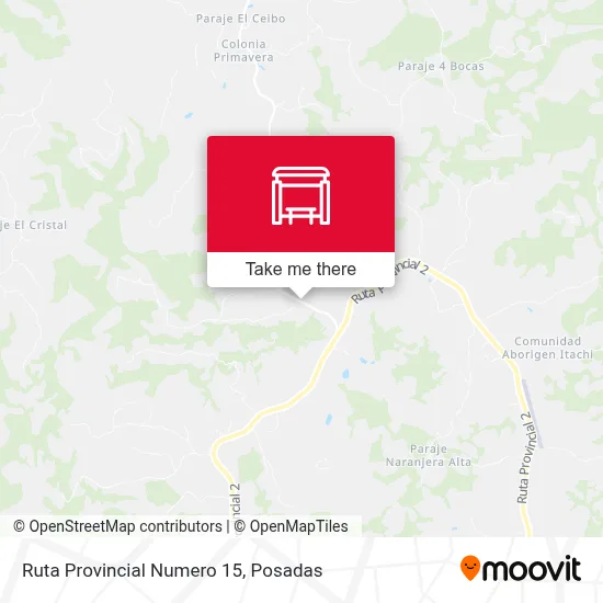 Mapa de Ruta Provincial Numero 15