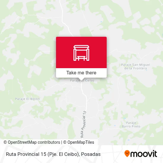 Ruta Provincial 15 (Pje. El Ceibo) map